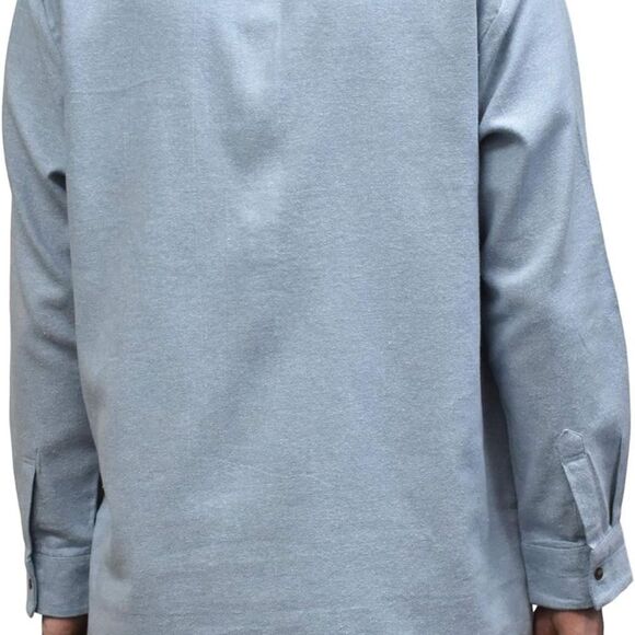 Lee Valley Flannel Cotton Grandfather Shirt blue‎ size small nwt - Picture 2 of 6